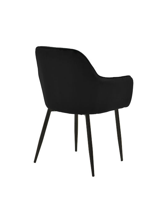 Noor Stühle Speisesaal Black Velvet 1Stück 58x58x86cm