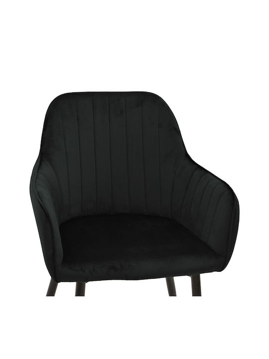 Noor Stühle Speisesaal Black Velvet 1Stück 58x58x86cm