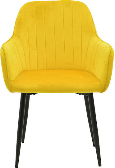 Noor Столички Трапезария плюшени Yellow Velvet 1бр 58x58x86бр