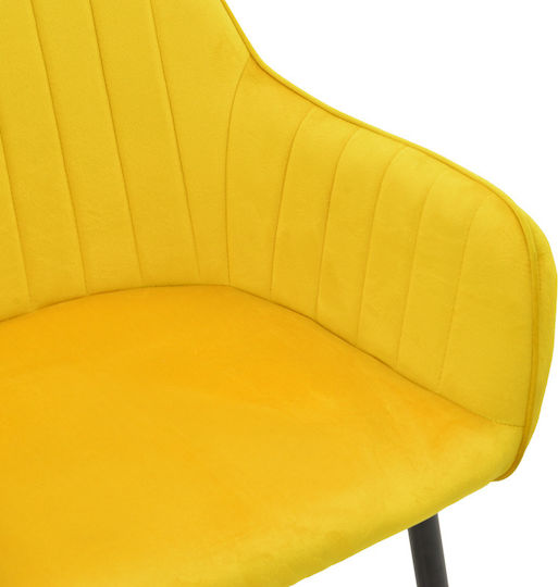 Noor Столички Трапезария плюшени Yellow Velvet 1бр 58x58x86бр