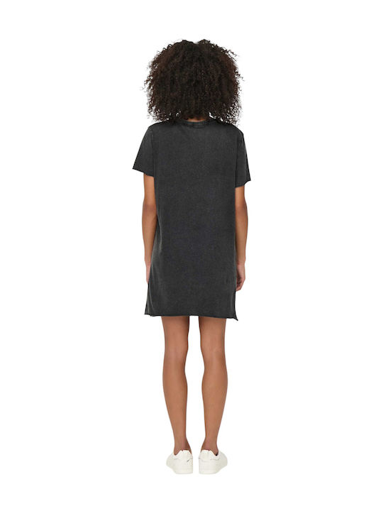 Life Summer Mini T-Shirt Dress Rebelle Black