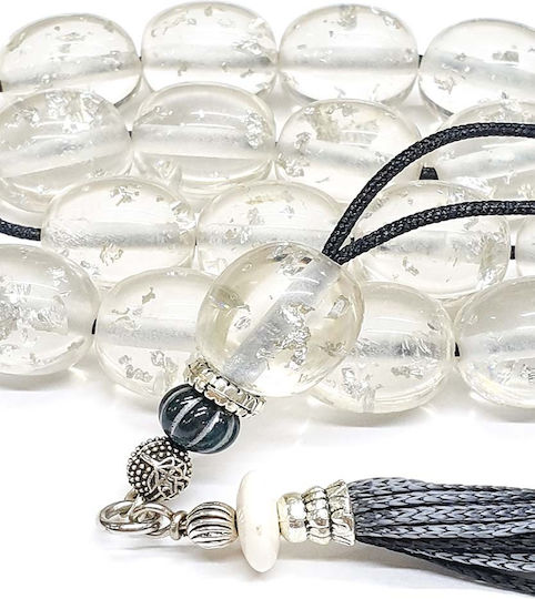 Roloi Komboloi Resin Worry Beads Transparent 31cm