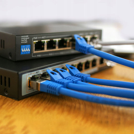 Extralink S/FTP Cat.8.1 Network Cable Ethernet 0.5m Blue