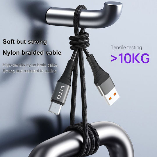 Lito USB-A to Lightning Cable 18W Μαύρο 2m