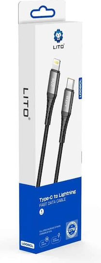 Lito USB-C zu Lightning Kabel 27W Schwarz 1m