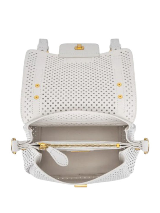 Leather Women's Bag Shopper Shoulder White