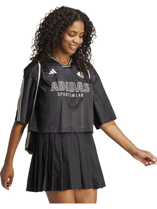 Damen Sport Crop Top Kurzärmelig Schwarz
