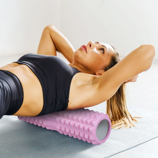 Relaxdays Role de masaj pentru gât, spate & picioare Roz