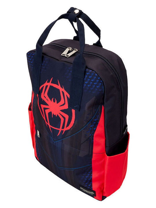 Loungefly Marvel Spider-verse Miles Morales Раница Многоцветна с Джоб за Бутилка