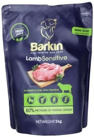 Barkin 2kg Ξηρά Τροφή για Ενήλικους Σκύλους Μικρόσωμων Φυλών με Αρνί