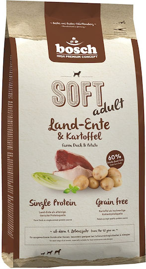 Bosch Petfood Concepts Soft Adult 1kg Dry Food Grain-Free for Adult Dogs with Duck and Potatoes