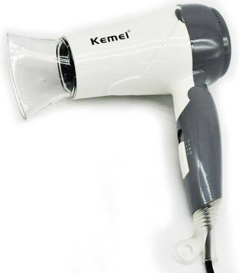 Kemei Travel Hair Dryer 1200W KM-6823 White / Black