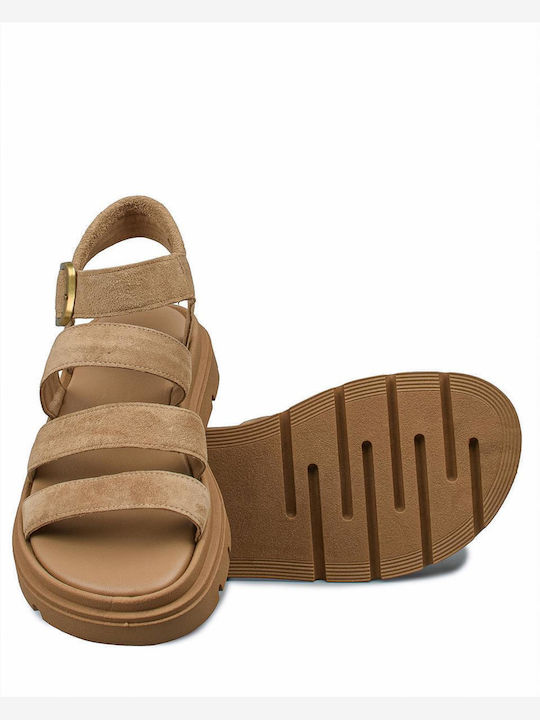 Γυναικεία Σανδάλια Flatforms Μπεζ