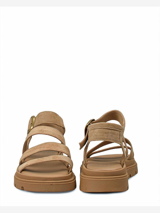 Γυναικεία Σανδάλια Flatforms Μπεζ