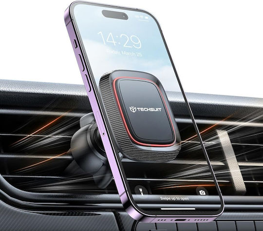 Techsuit Suport Auto pentru Telefon cu magnet Neagră