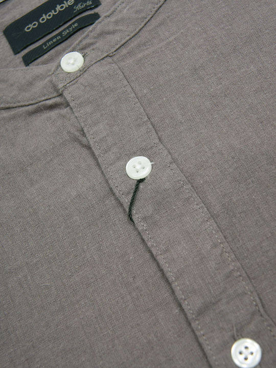 Langärmlig Leinen Hemd Gray