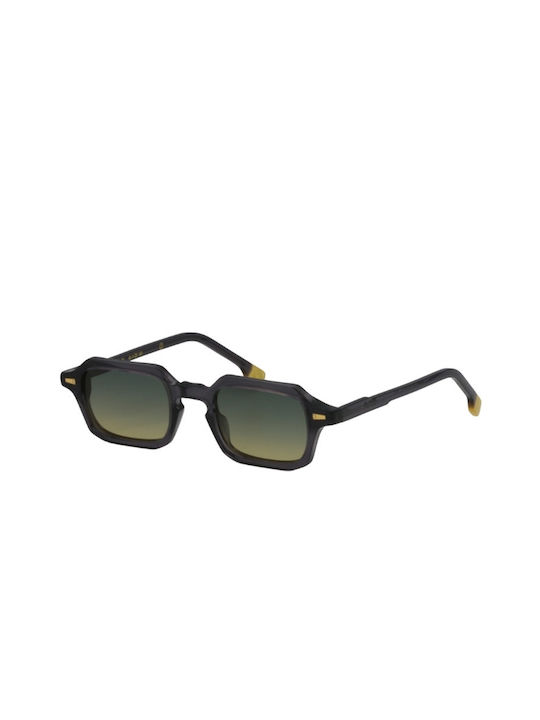 Kyme Unisex Sonnenbrille mit Gray Kunststoff Gestell und Grün Verlaufsfarbe Linse LIAM 03