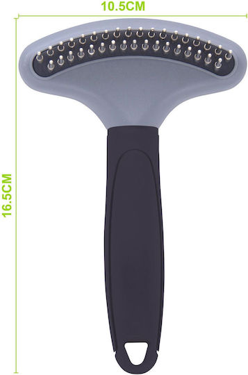 Nunbell Pet Nunbell Pet Hundebürsten & Kämme Mittlerer Doppelseitiger Reinigungskamm für langhaarige Hunde Grau