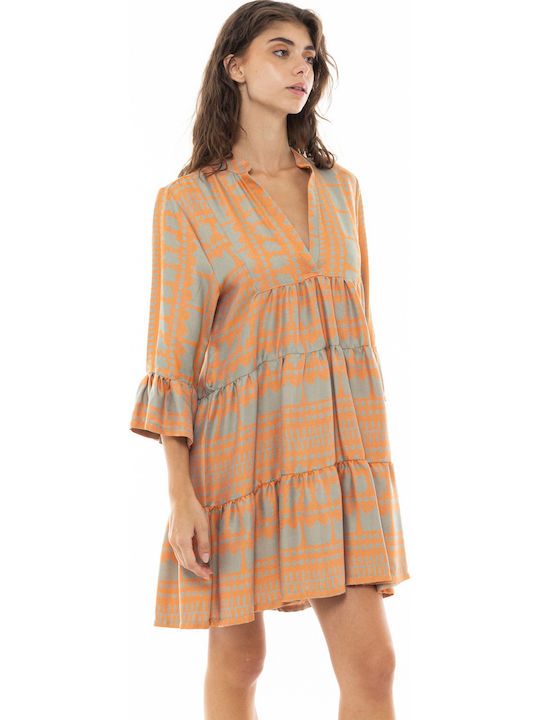 Pink Label Женско Кафтан Плажно облекло Orange