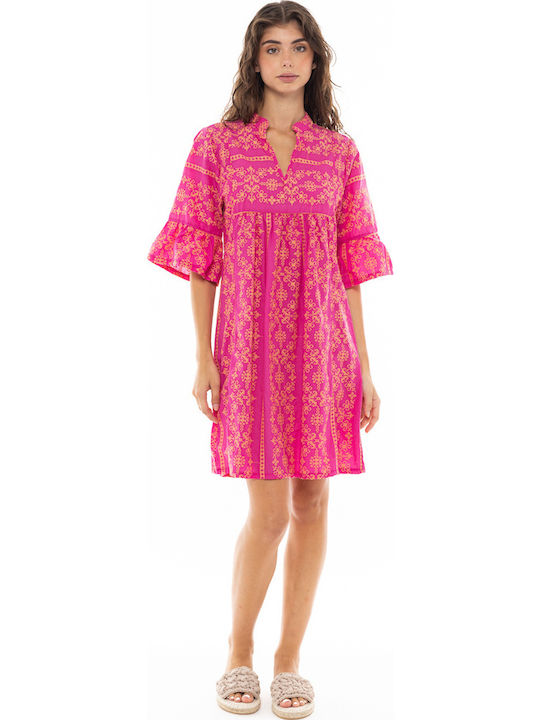 Pink Label Women's Mini Caftan Beachwear Pink