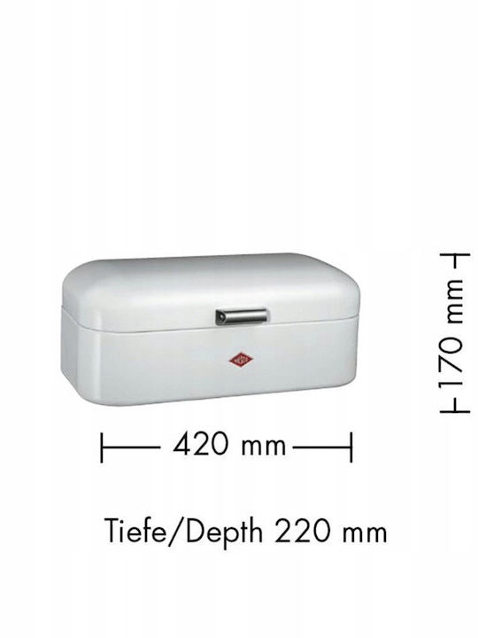 Wesco Ψωμιέρα Μεταλλική Μπεζ 42x22x17cm
