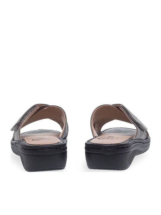 Women's Synthetic Leather Platform Wedge Sandals Silver