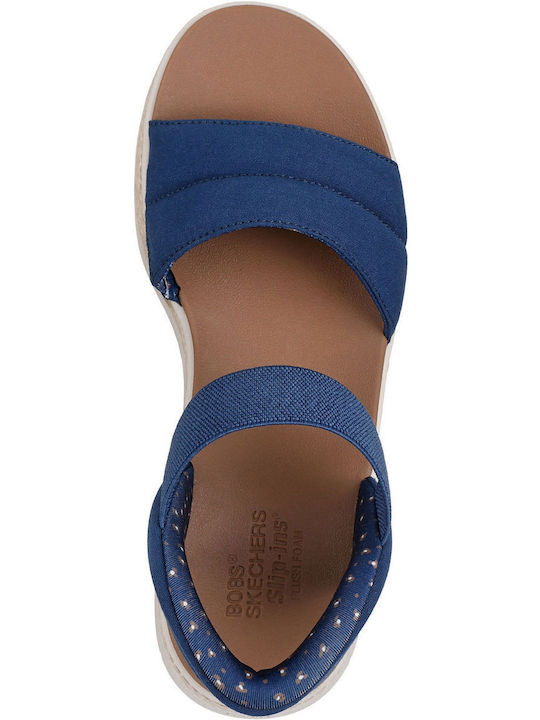 BOBS Sun Ray Women's Ankle Strap Platforms Blue