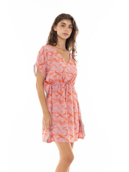 Pink Label Καφτάνι Παραλίας Orange
