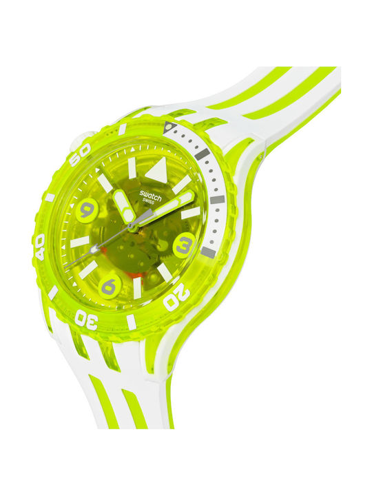 Swatch Swatch Women's Watch with White Rubber Strap