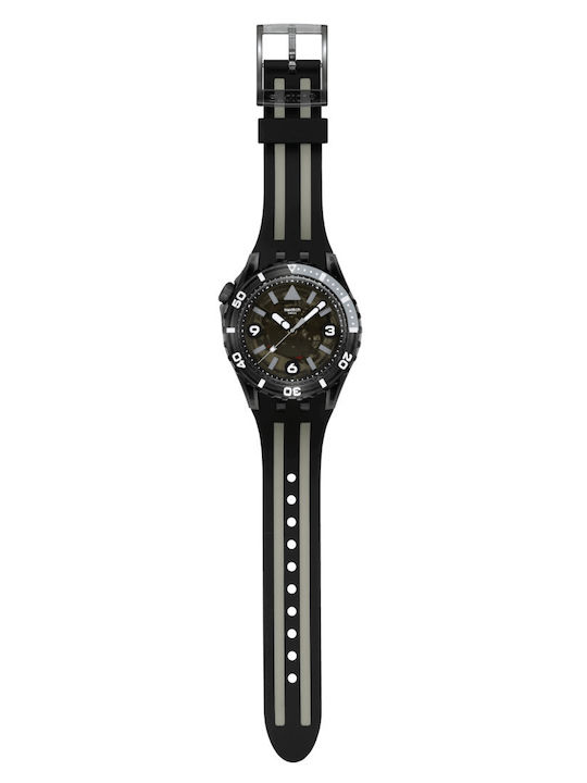 Swatch Swatch Herrenuhr 44mm Batterie mit Gummiarmband