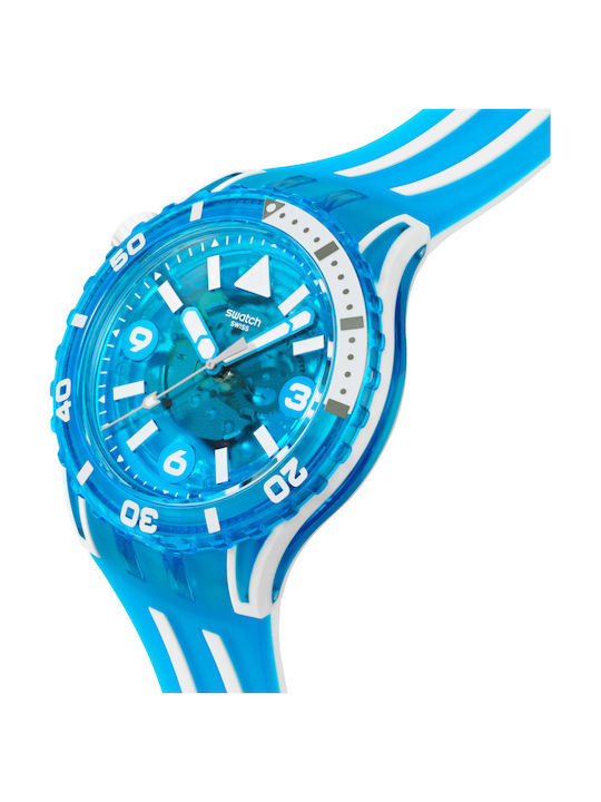 Swatch Swatch Women's Watch with Blue Rubber Strap