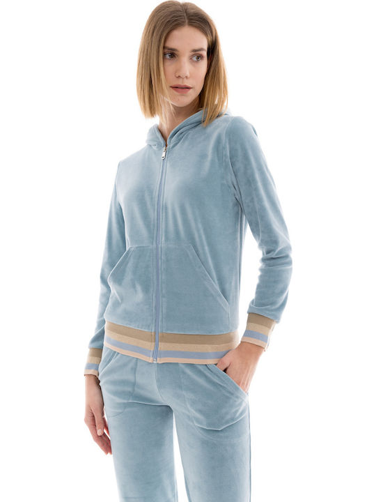 Set Trening Dama Catifea Albastru
