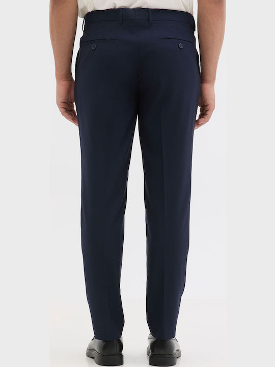 Pantaloni Elastic cu Croială Slim Blue
