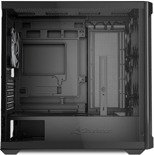 Sharkoon MK4W RGB Strip Gaming Midi Tower Computer Case with Side Window Black