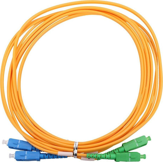 Extralink Καλώδιο Οπτικής Ίνας SC/APC-SC/UPC 3m Κίτρινο