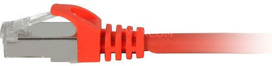 Sharkoon S/FTP Cat.7a (10Gbps) Καλώδιο Δικτύου Ethernet 1m Κόκκινο