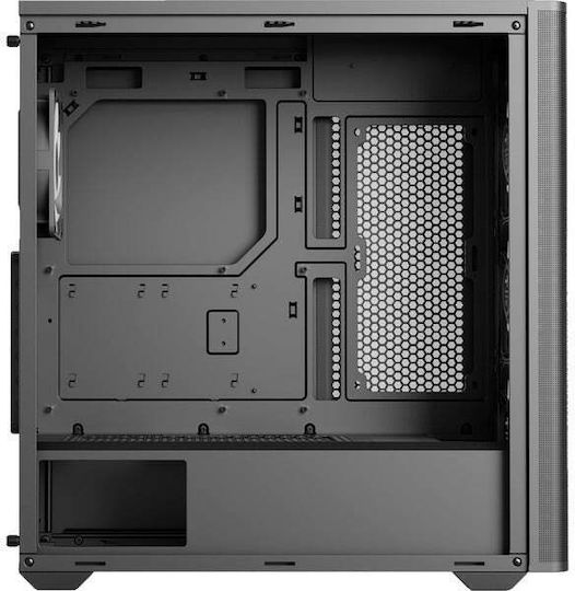 Aerocool D301A V2 Gaming Mini Tower Computer Case with Side Window and RGB Lighting Black
