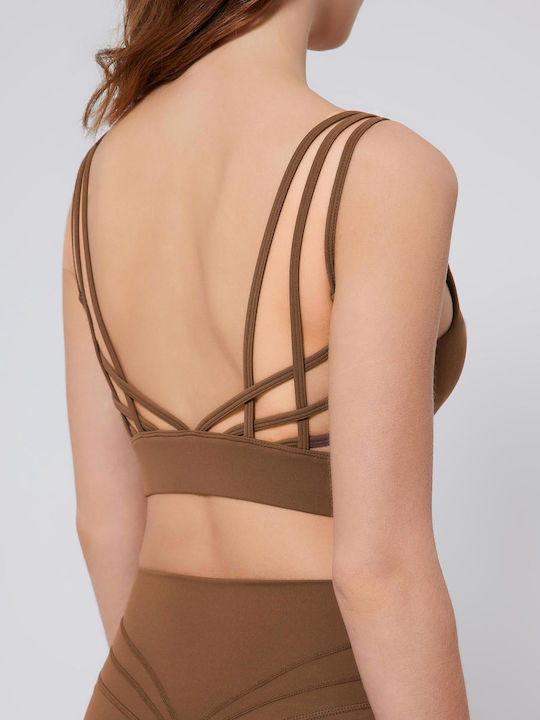 Women's Sports Bra without Padding Brown
