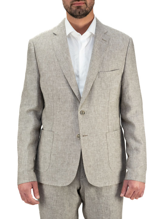 Men's Summer Suit Regular Fit Stone
