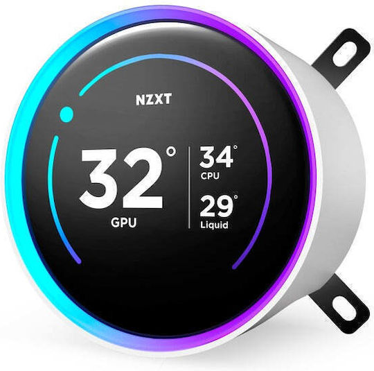 NZXT Kraken Elite 360 RGB Υδρόψυξη AIO CPU με 3 Ανεμιστήρες 120mm Λευκή
