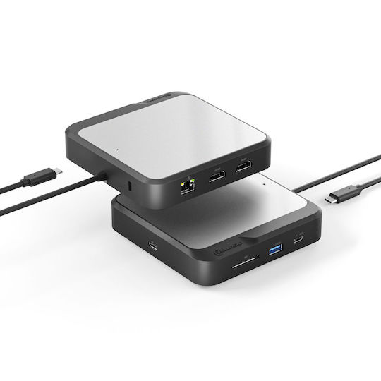 Alogic USB-C Docking Station με HDMI 4K PD Ethernet και σύνδεση 2 Οθονών Μαύρο (DUCH2)