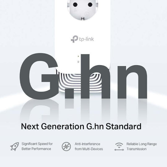 TP-LINK PG2400P KIT v1 Powerline Dublu pentru Conexiune prin Cablu cu Prin trecere Prize și 2 Porturi Gigabit Ethernet