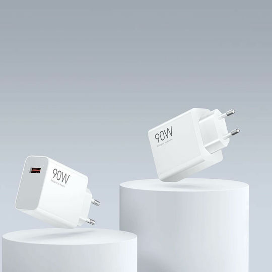 Xiaomi Charger with USB-A Port and Cable USB-C 90W Whites (HyperCharge Combo)