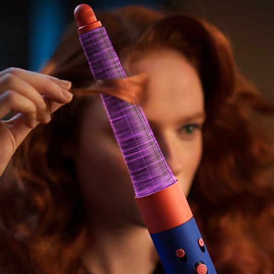 Dyson HS08 Airwrap i.d. Straight + Wavy Electric Hair Brush with Air & Rotating Head for Hair Straightening and Curls 1300W Vinca Blue/Topaz