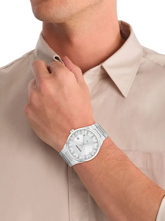 Calvin Klein Distinguish Ρολόι Μπαταρίας με Μεταλλικό Μπρασελέ Calvin Klein Distinguish Ρολόι Μπαταρίας με Μεταλλικό Μπρασελέ