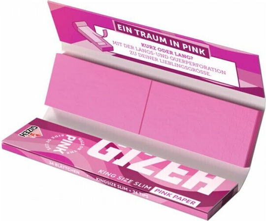 Gizeh Листчета за свиване на цигари Slim King Size с Тръбички 26бр
