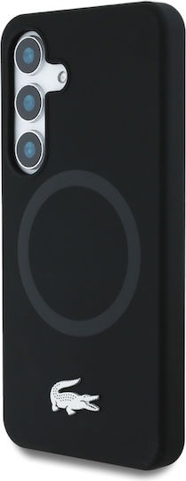 Lacoste Croc Logo Back Cover Σιλικόνης Ασημί (Galaxy S25)
