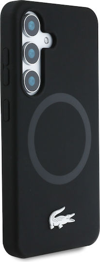 Lacoste Croc Logo Back Cover Σιλικόνης Ασημί (Galaxy S25)