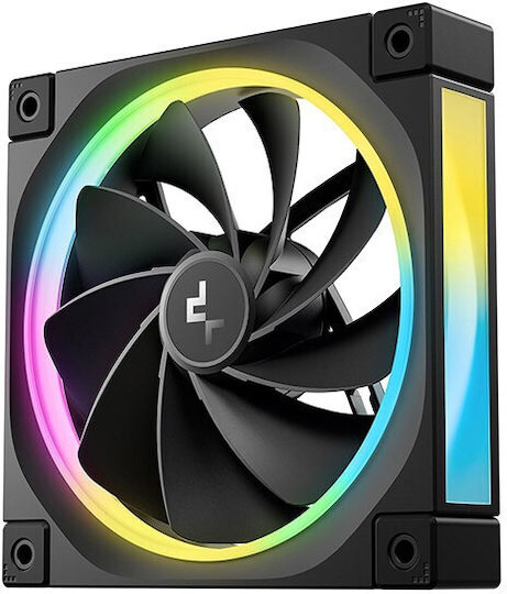 Deepcool FL12-3 IN 1 Reverse Blade Case Fan 120mm (2150rpm / 55cfm) with RGB Lighting and 4-Pin PWM Connection 3pcs