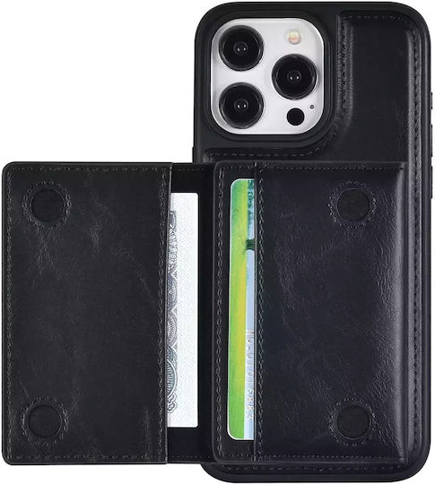 Tuniq Back Cover Plastic / Synthetic Leather Black (iPhone 15 Pro Max)